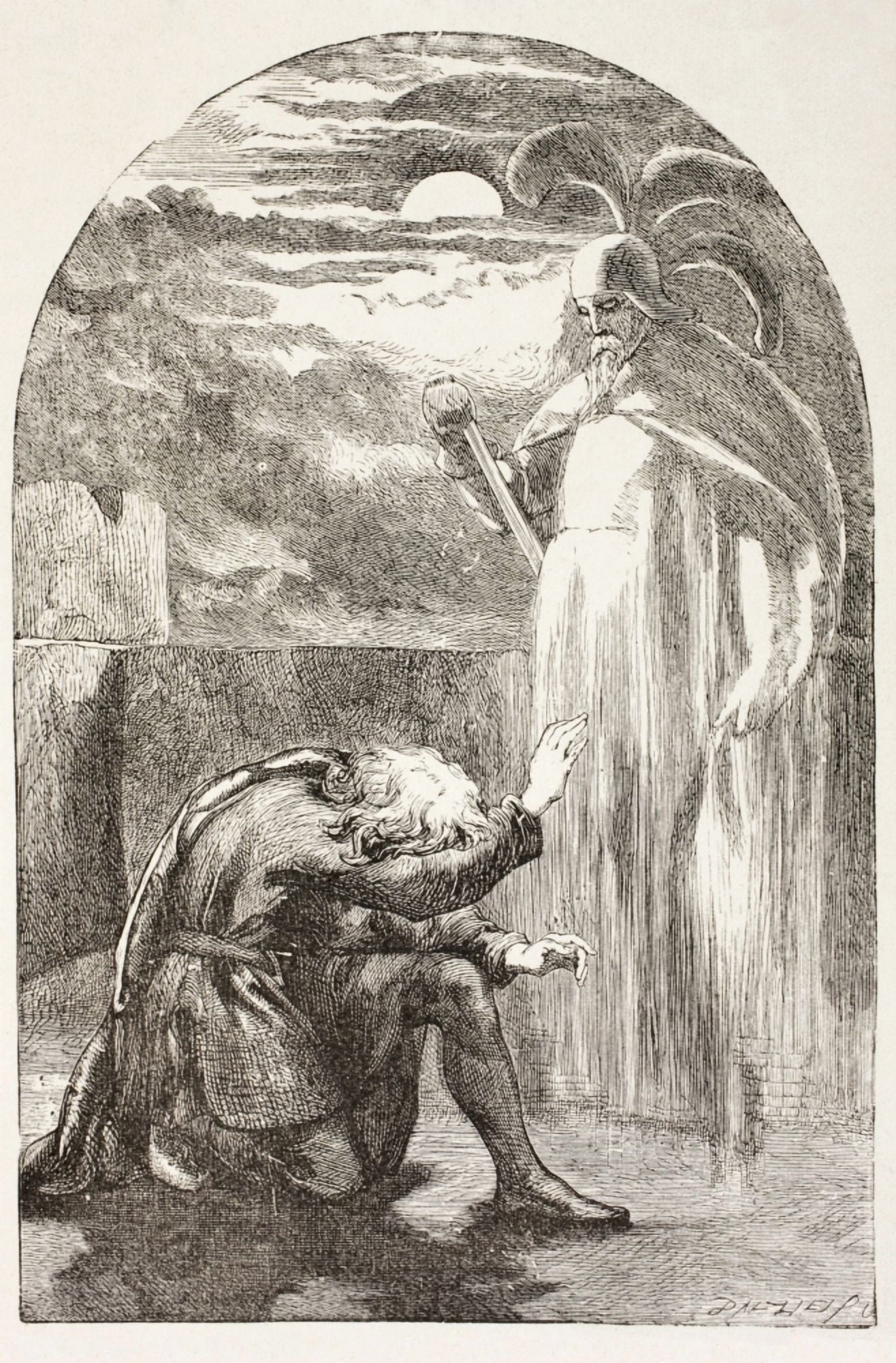 Illustration From Hamlet By William Shakespeare Hamlet Sees The Ghost The Spirit Of His Father From The Illustrated Library Shakspeare Published London 1890 Canvas Art - Ken Welsh Design Pics (22 x 3