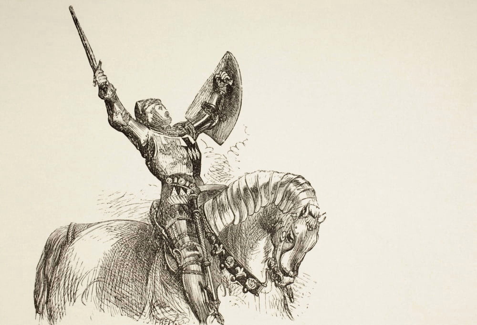Illustration For King Henry Iv Part One By William Shakespeare From The Illustrated Library Shakspeare Published London 1890 Canvas Art - Ken Welsh Design Pics (34 x 24)