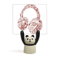 thumbnail image 1 of Illustration  Music Headset Pattern Memo Holder Cartoon Animal Panda Stand Decoration, 1 of 3