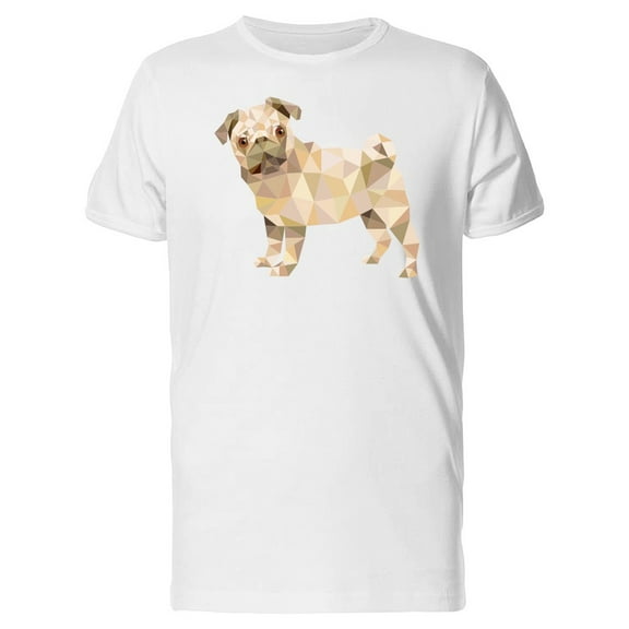 Illustration Of A Polygonal Pug T-Shirt Men -Image by Shutterstock, Male Medium