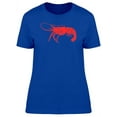 thumbnail image 1 of Illustration Of A Red Shrimp T-Shirt Women -Image by Shutterstock, Female Small, 1 of 2