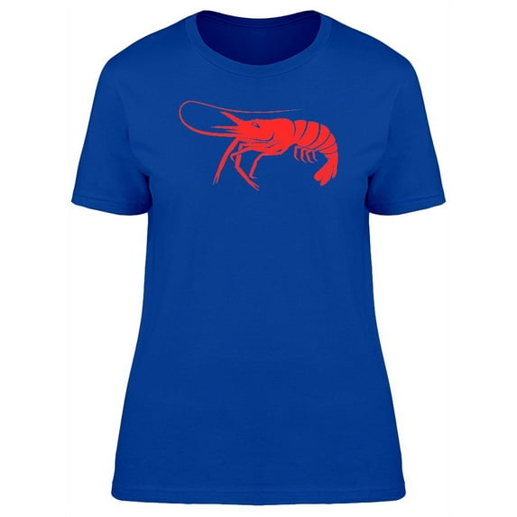 Illustration Of A Red Shrimp T-Shirt Women -Image by Shutterstock, Female Small