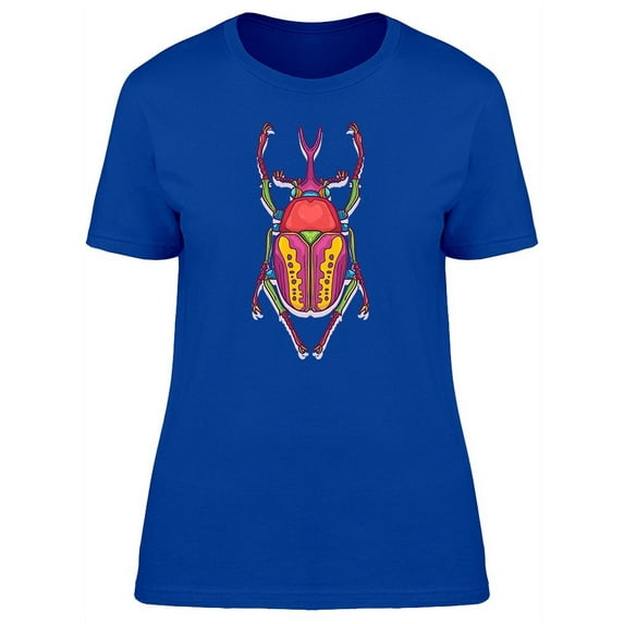 Illustration Of Colorful Scarab T-Shirt Women -Image by Shutterstock, Female Large