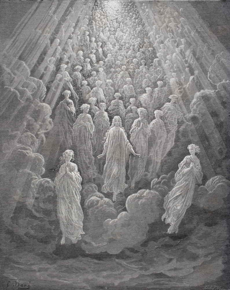 Illustration For Paradiso By Dante Alighieri Canto V Lines 99 And 100 By Gustave Dore 1832-1883 French Artist And Illustrator Canvas Art - Ken Welsh Design Pics (13 x 16)