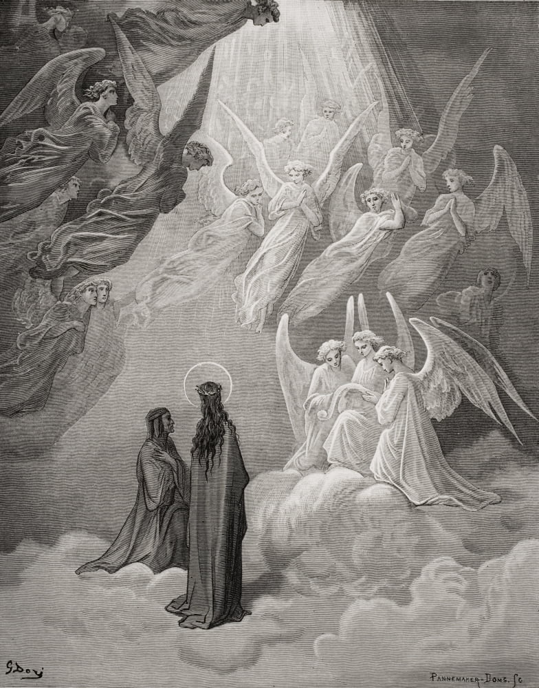 Illustration For Paradiso By Dante Alighieri Canto Xx Lines 10 To 12 By Gustave Dore 1832-1883 French Artist And Illustrator Canvas Art - Ken Welsh Design Pics (13 x 16)