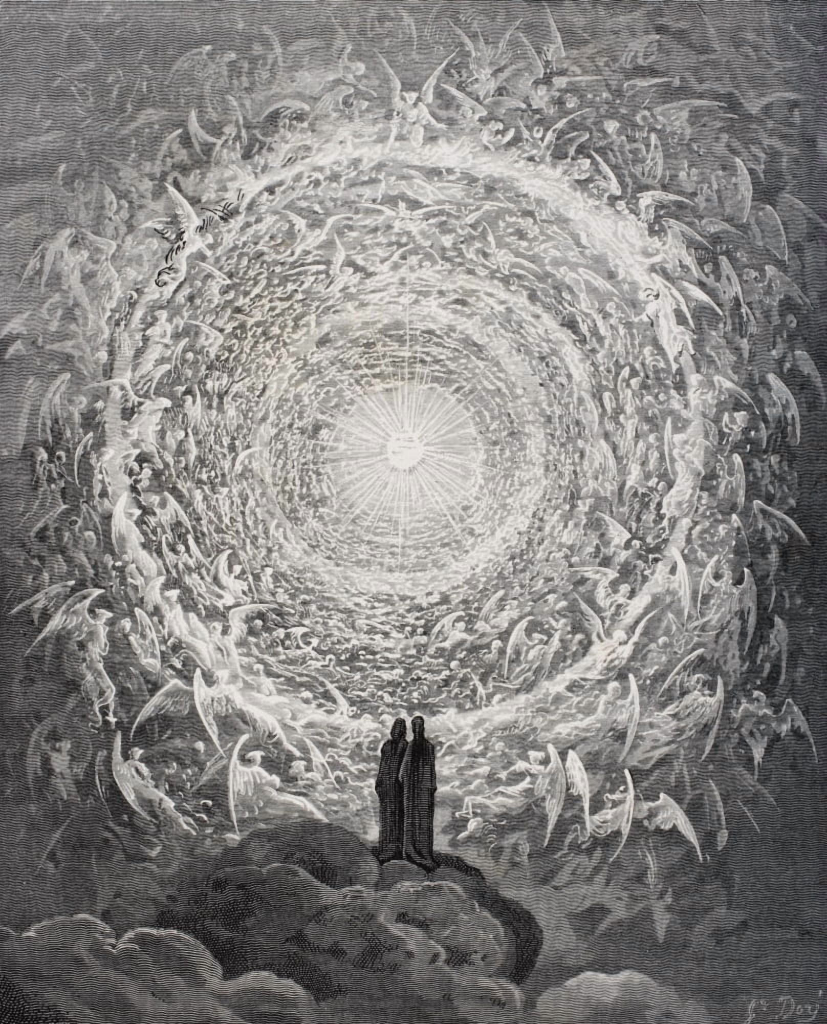 Illustration For Paradiso By Dante Alighieri Canto Xxxi Lines 1 To 3 By Gustave Dore 1832-1883 French Artist And Illustrator Canvas Art - Ken Welsh Design Pics (26 x 32)