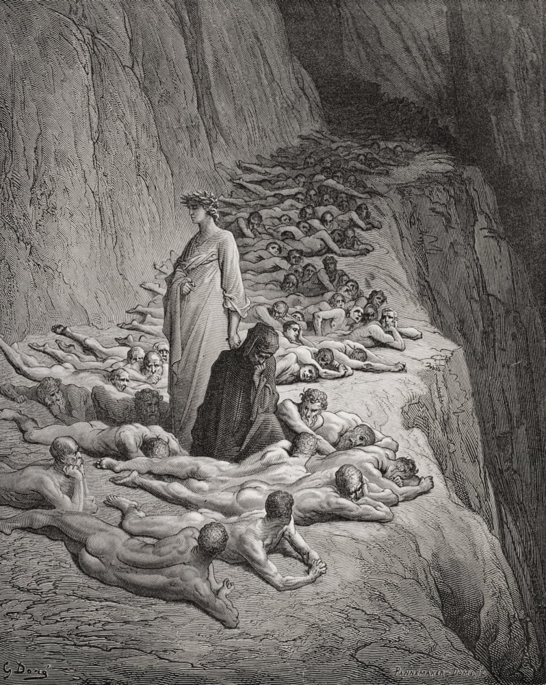 Illustration For Purgatorio By Dante Alighieri Canto Xix Lines 131 To 133 By Gustave Dore 1832-1883 French Artist And Illustrator Canvas Art - Ken Welsh  Design Pics (13 x 16)