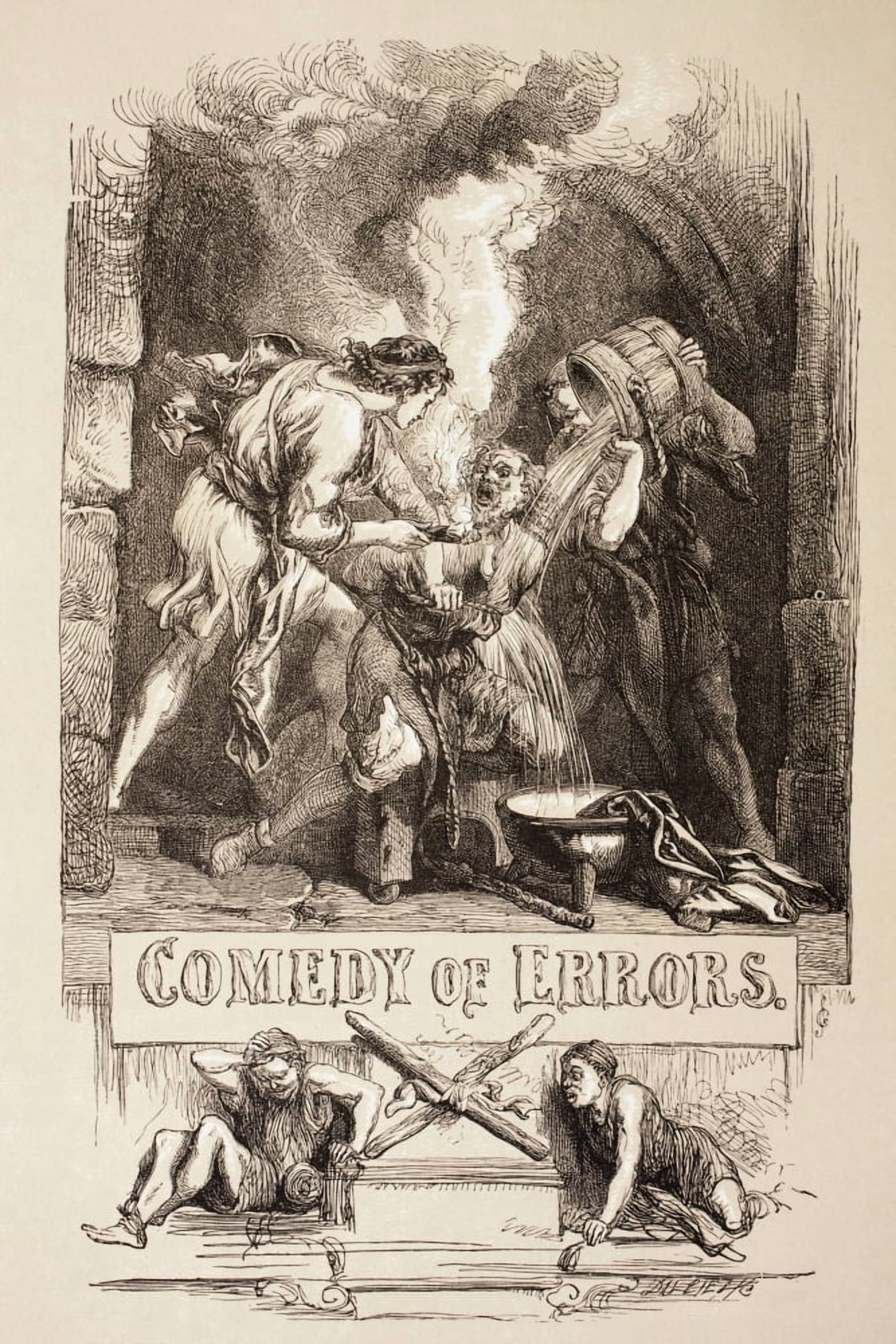 Illustration By Sir John Gilbert For Comedy Of Errors By William Shakespeare From The Illustrated Library Shakspeare Published London 1890 Canvas Art - Ken Welsh Design Pics (24 x 36)