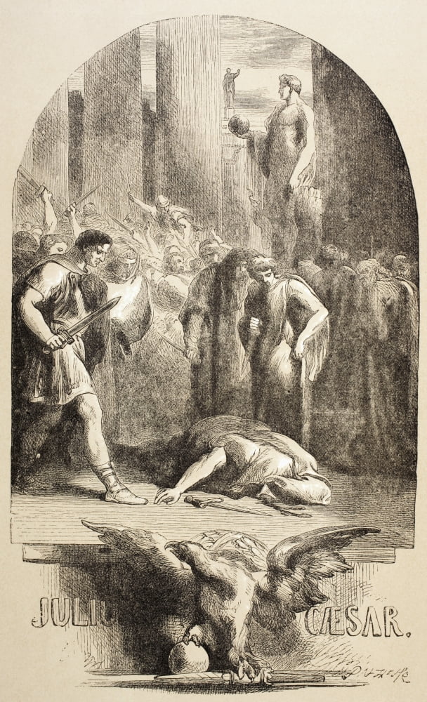 Illustration By Sir John Gilbert For Julius Caesar By William Shakespeare From The Illustrated Library Shakspeare Published London 1890 Canvas Art - Ken Welsh Design Pics (22 x 36)