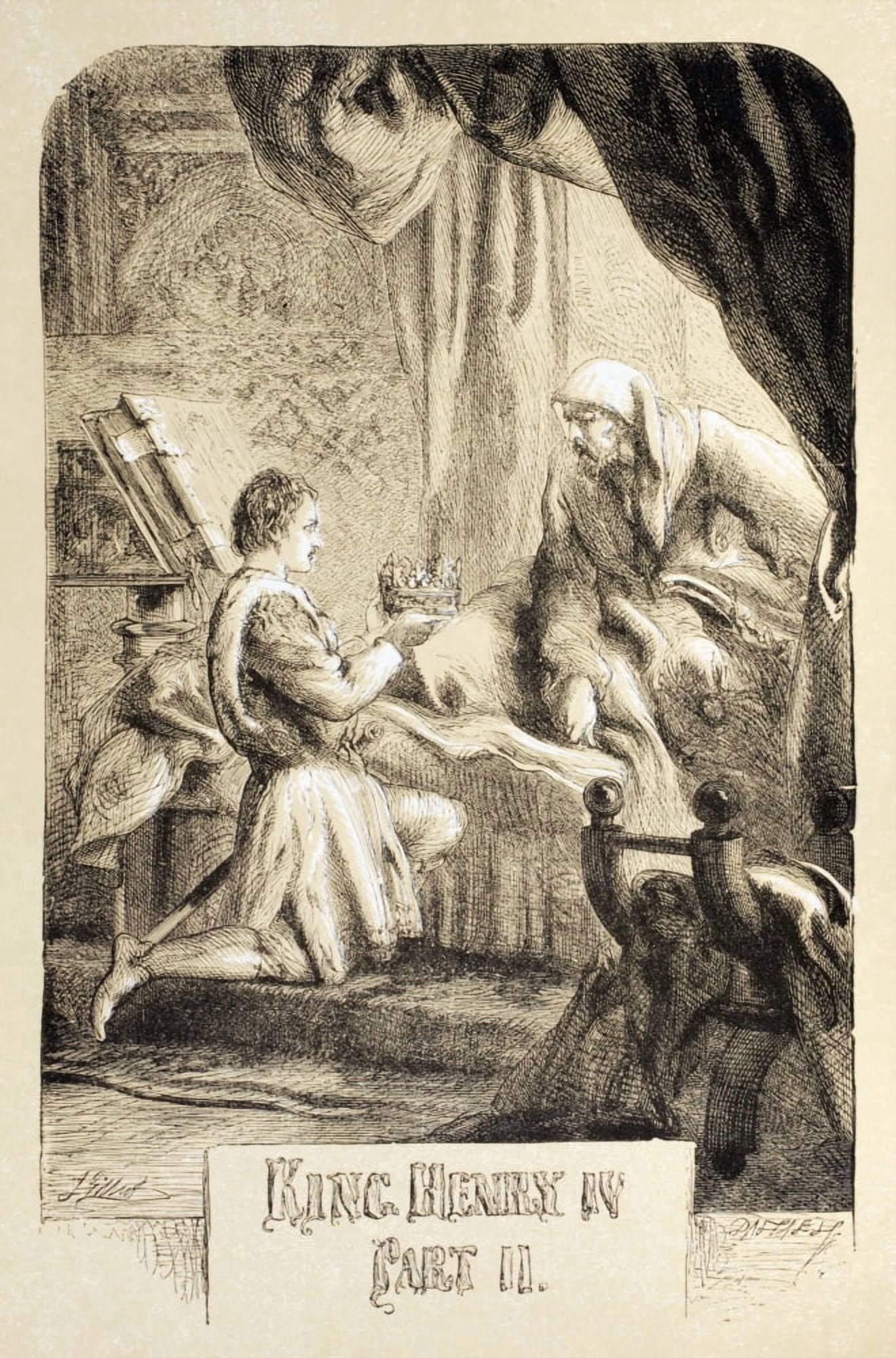 Illustration By Sir John Gilbert For King Henry Iv Part Two By William Shakespeare From The Illustrated Library Shakspeare Published London 1890 Canvas Art - Ken Welsh Design Pics (24 x 36)