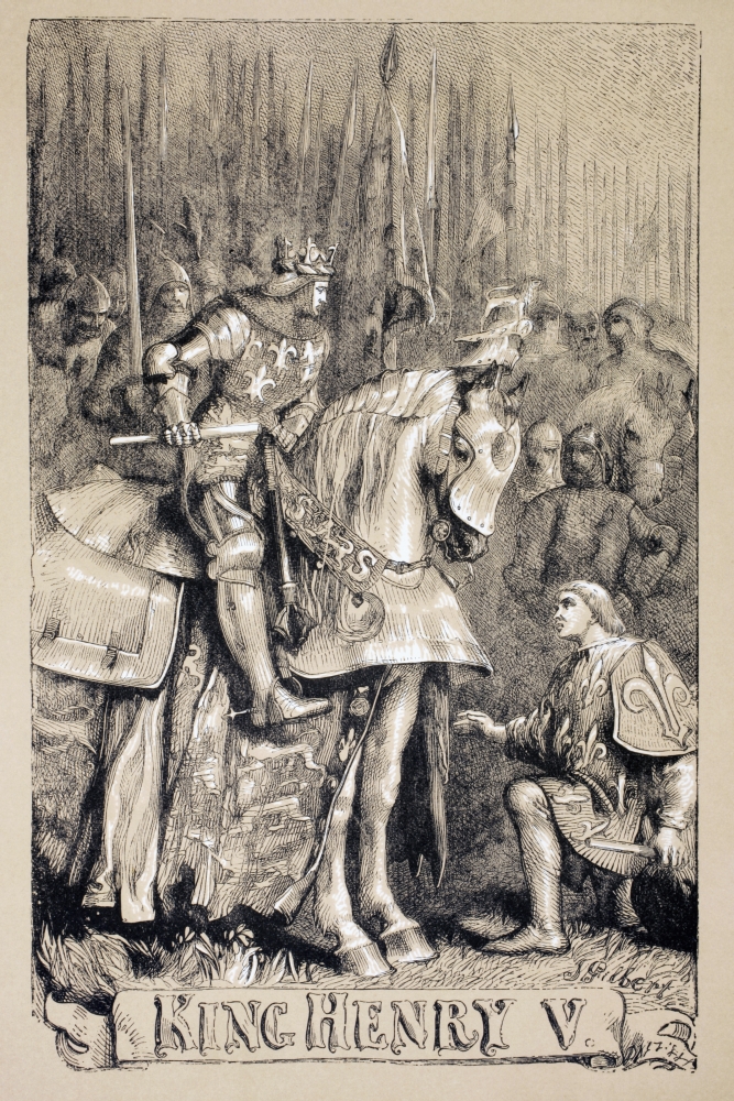 Illustration By Sir John Gilbert For King Henry V By William Shakespeare From The Illustrated Library Shakspeare Published London 1890 Canvas Art - Ken Welsh Design Pics (12 x 18)