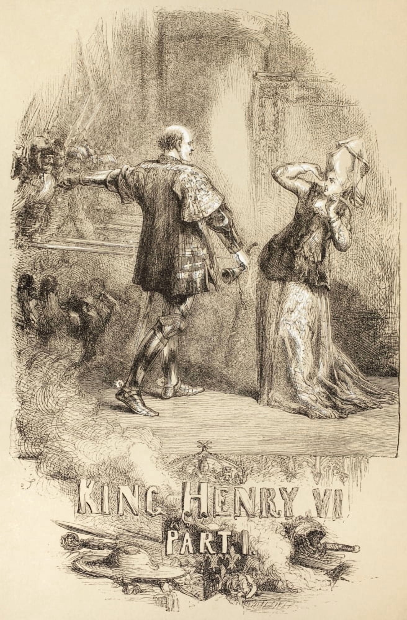 Illustration By Sir John Gilbert For King Henry Vi Part I By William Shakespeare From The Illustrated Library Shakspeare Published London 1890 Canvas Art - Ken Welsh Design Pics (11 x 18)