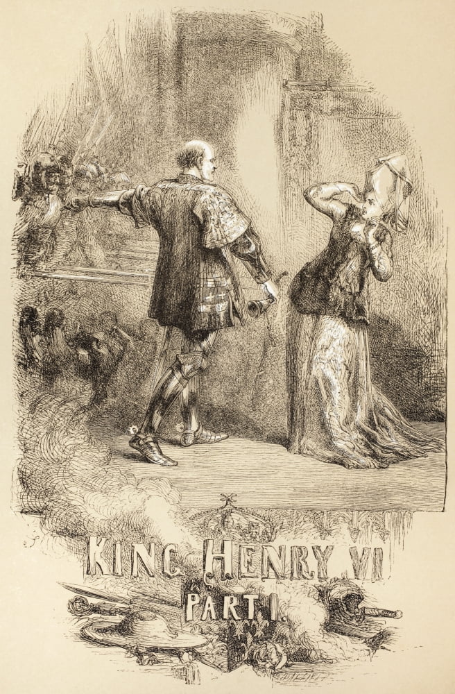 Illustration By Sir John Gilbert For King Henry Vi Part I By William Shakespeare From The Illustrated Library Shakspeare Published London 1890 Canvas Art - Ken Welsh Design Pics (22 x 36)