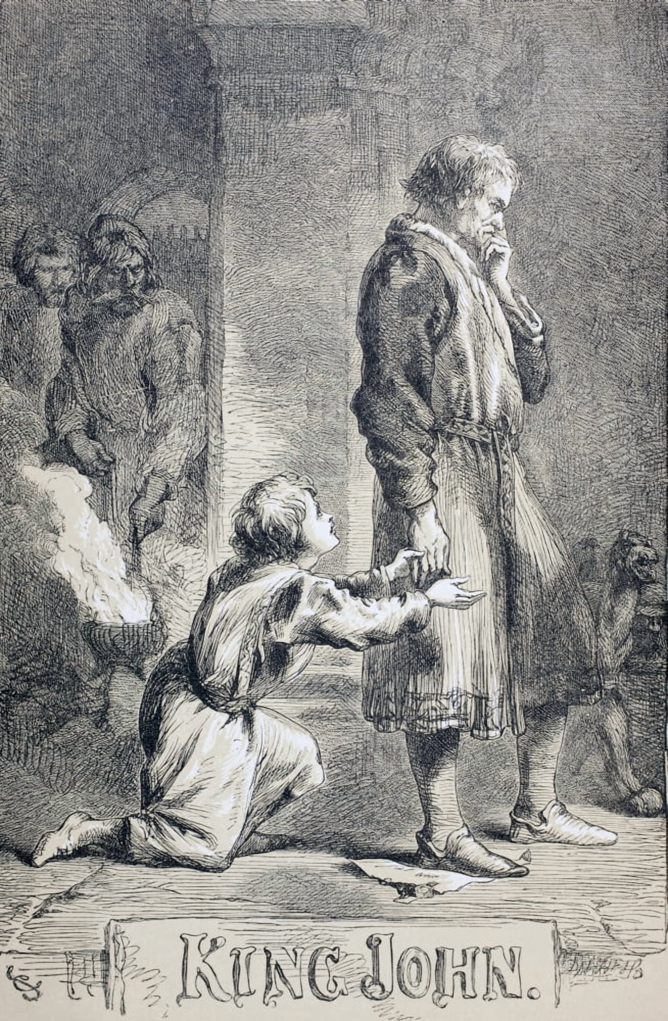 Illustration By Sir John Gilbert For King John By William Shakespeare From The Illustrated Library Shakspeare Published London 1890 Canvas Art - Ken Welsh Design Pics (11 x 18)