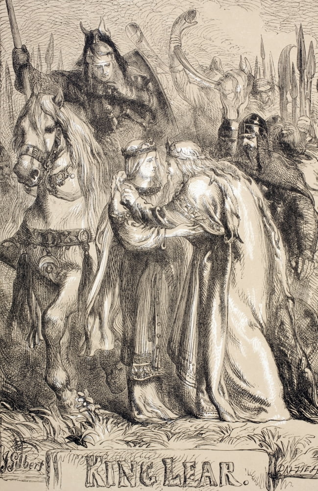 Illustration By Sir John Gilbert For King Lear By William Shakespeare From The Illustrated Library Shakspeare Published London 1890 Canvas Art - Ken Welsh Design Pics (11 x 18)