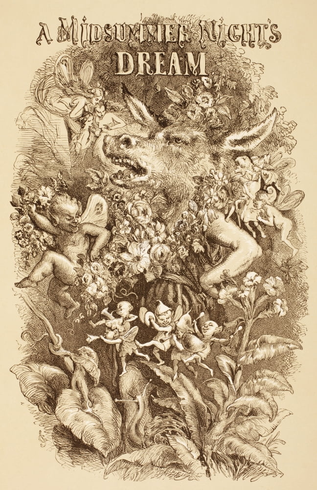 Illustration By Sir John Gilbert For A Midsummer Nights Dream By William Shakespeare From The Illustrated Library Shakspeare Published London 1890 Canvas Art - Ken Welsh Design Pics (22 x 36)