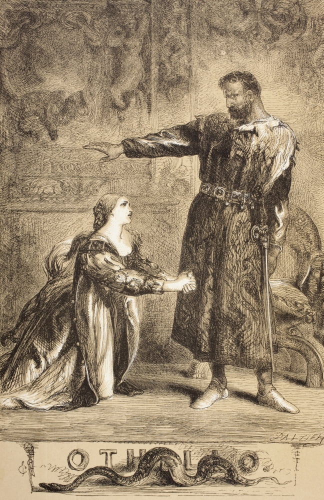 Illustration By Sir John Gilbert For Othello By William Shakespeare From The Illustrated Library Shakspeare Published London 1890 Canvas Art - Ken Welsh Design Pics (11 x 18)