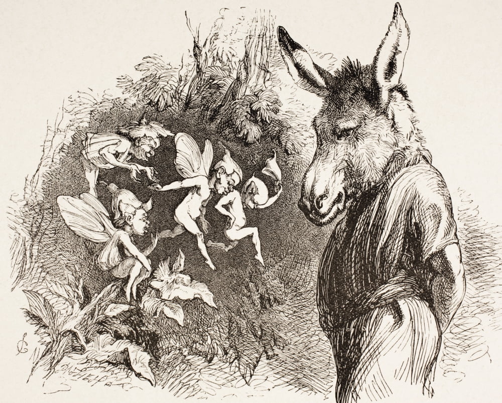 Illustration By Sirjohn Gilbert For William Shakespeares Midsummer Nights Dream From The Illustrated Library Shakspeare Published London 1890 Canvas Art - Ken Welsh Design Pics (32 x 26)