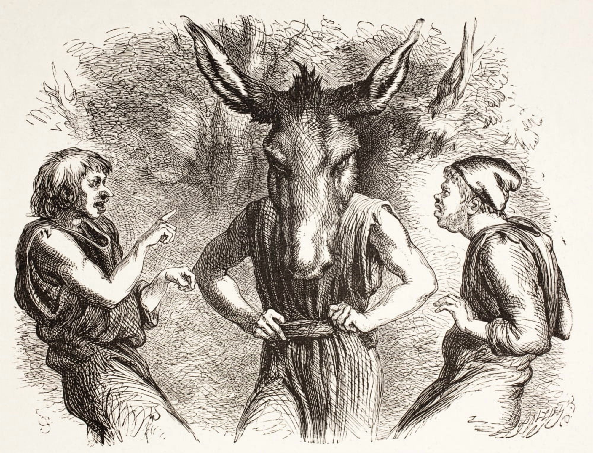 Illustration By Sirjohn Gilbert For William Shakespeares Midsummer Nights Dream From The Illustrated Library Shakspeare Published London 1890 Canvas Art - Ken Welsh Design Pics (32 x 24)