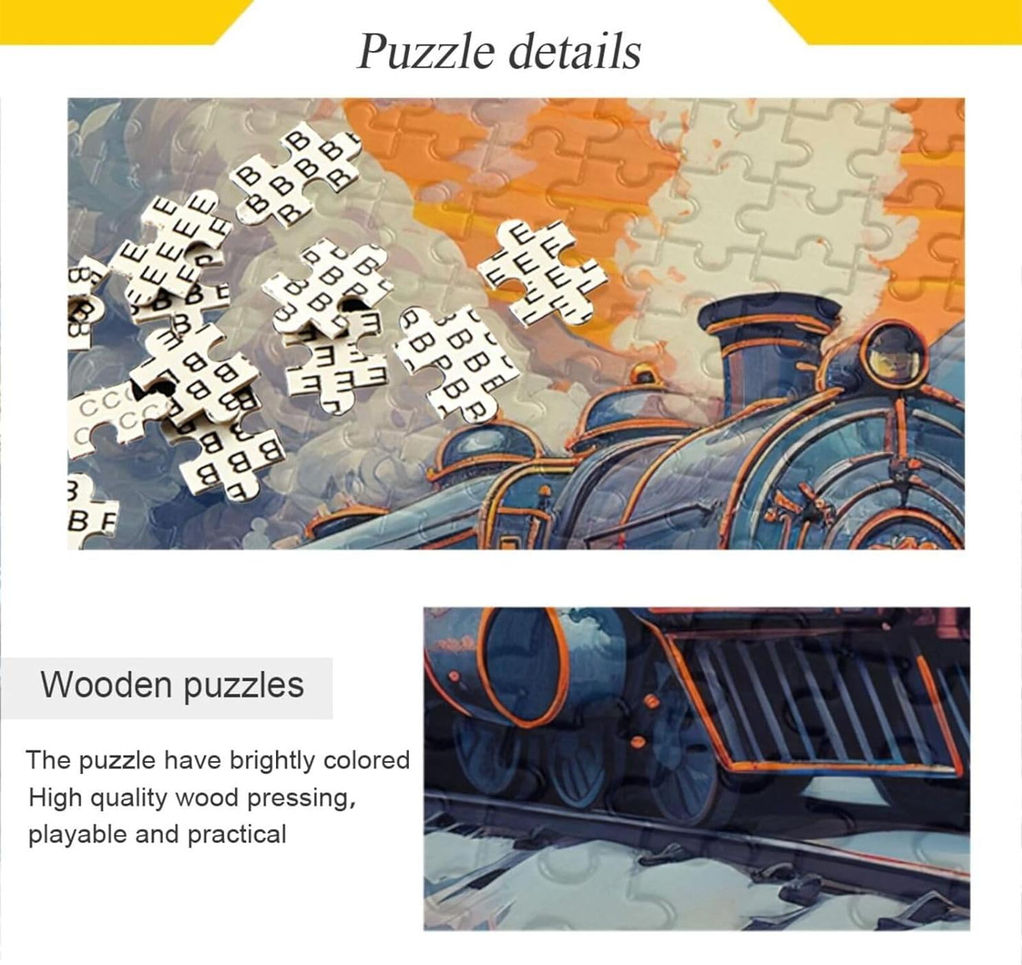 Illustration Train Railroad Jigsaw Puzzle 1000 Pieces, Zigsaw with ...