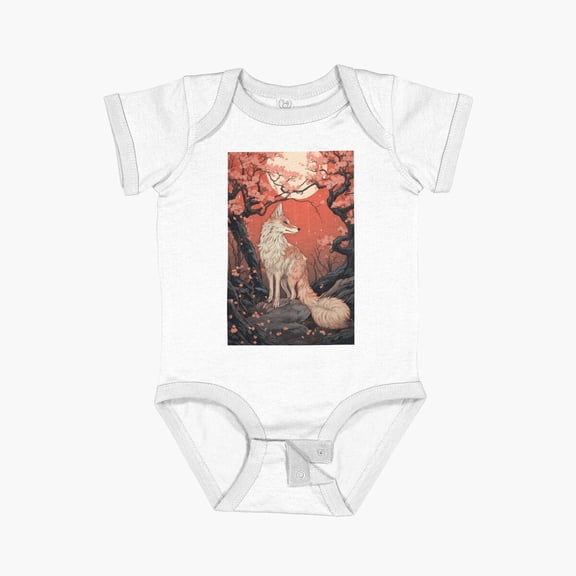 Illustration Youkai Short Sleeve Baby One-Piece - 1277