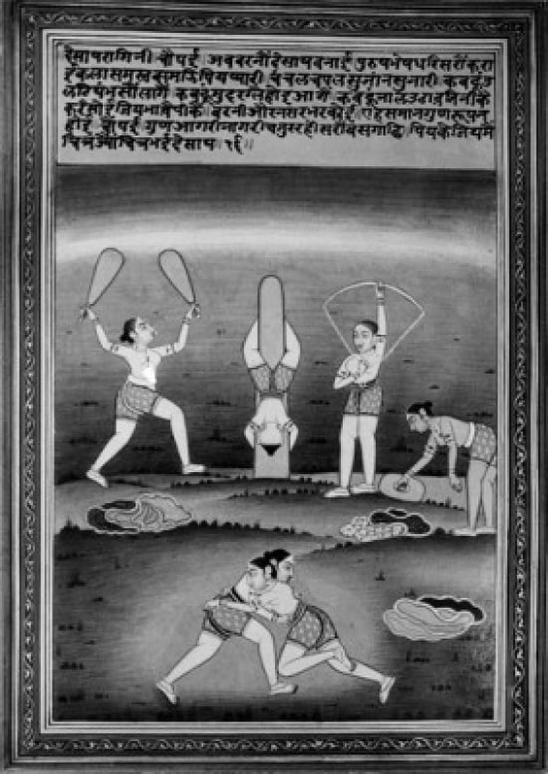 Illustration depicting female warriors exercising Canvas Art - (18 x 24)