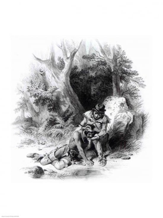 Illustration from The Last of the Mohicans Canvas Art - (18 x 24)
