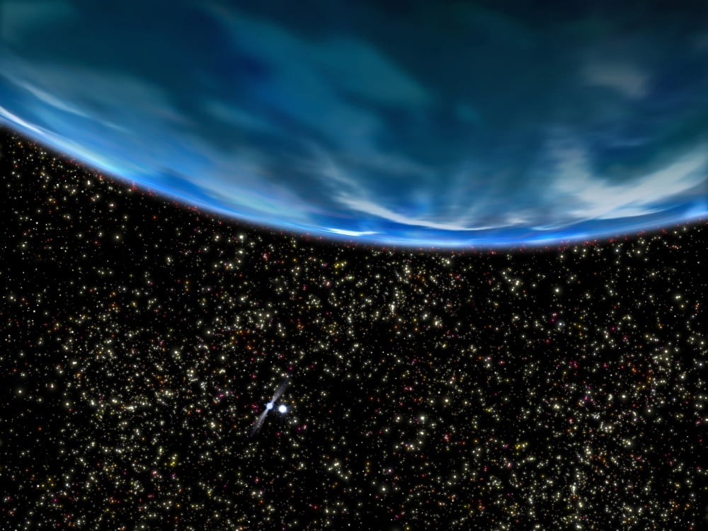 Illustration of Earths horizon Canvas Art - Stocktrek Images (32 x 24)