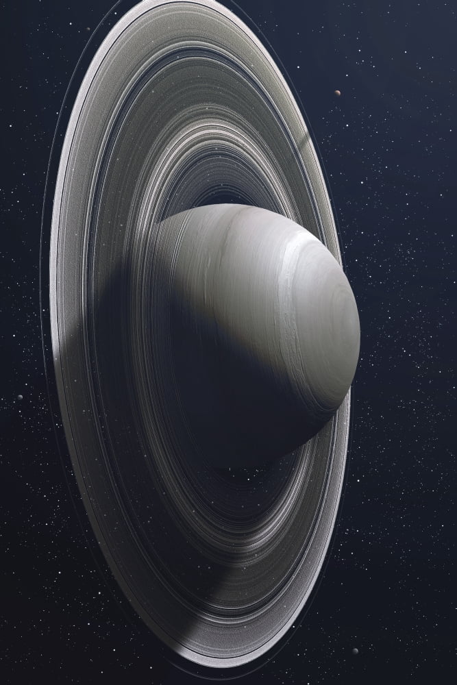 Illustration of Saturn the sixth planet of our solar system Canvas Art - Tomasz DabrowskiStocktrek Images (23 x 35)