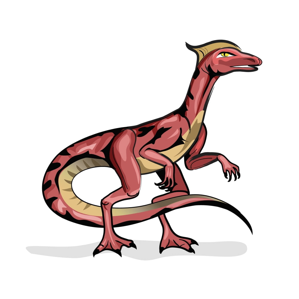 Illustration of Velociraptor Canvas Art - Stocktrek Images (28 x 28)