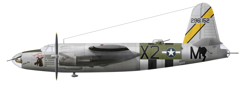 Illustration of a-B-26 Marauder Canvas Art - InkwormStocktrek Images (24 x 9)