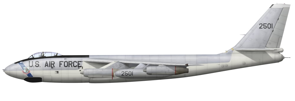 Illustration of a Boeing B-47E Stratojet Canvas Art - InkwormStocktrek Images (48 x 17)