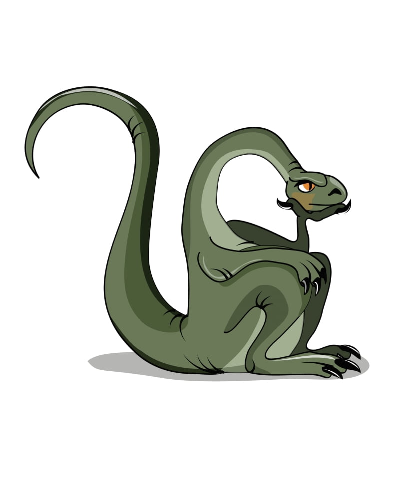 Illustration of a Brontosaurus thinking Canvas Art - Stocktrek Images (13 x 16)