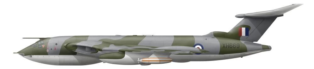 Illustration of a Handley Page Victor K2 aircraft Canvas Art - InkwormStocktrek Images (31 x 7)
