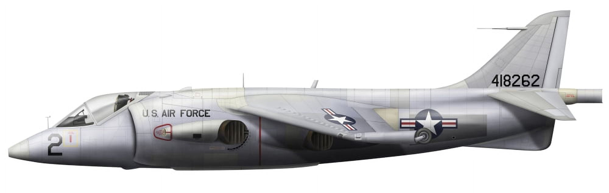 Illustration of a Hawker P1127 Kestrel Canvas Art - InkwormStocktrek Images (26 x 8)