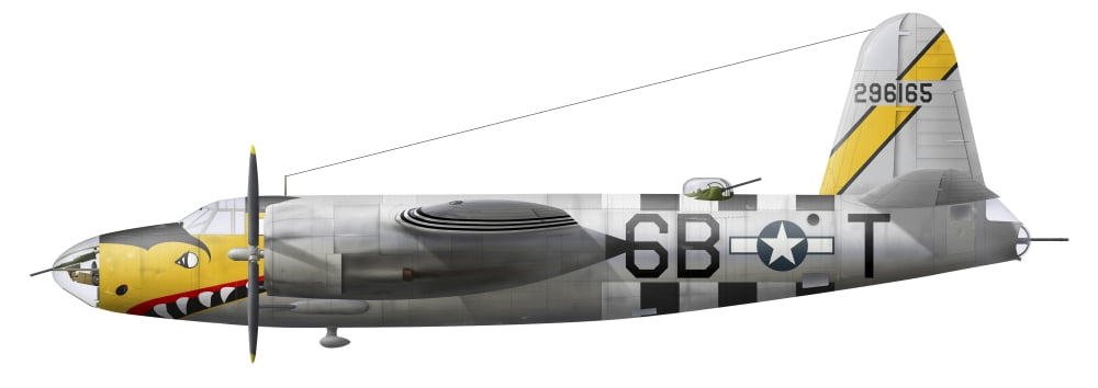 Illustration of a Martin-B-26 Marauder Canvas Art - InkwormStocktrek Images (24 x 9)