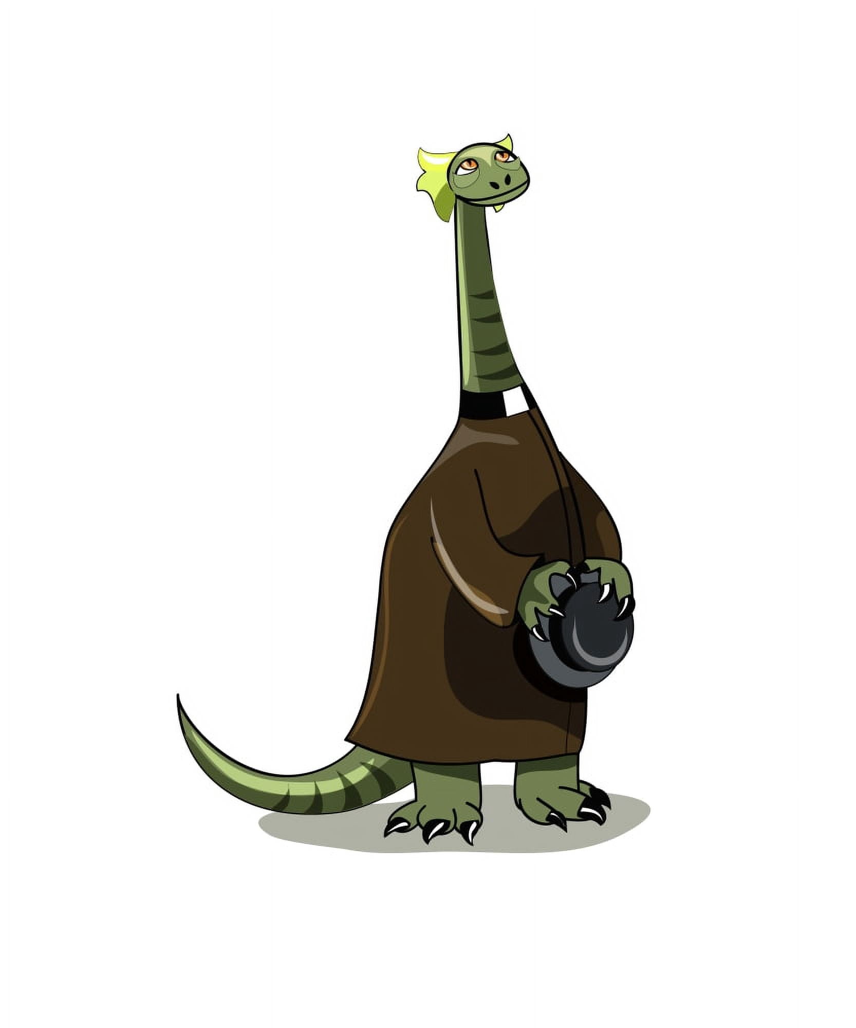 Illustration of a Plateosaurus dressed as a priest Canvas Art - Stocktrek Images (26 x 32)
