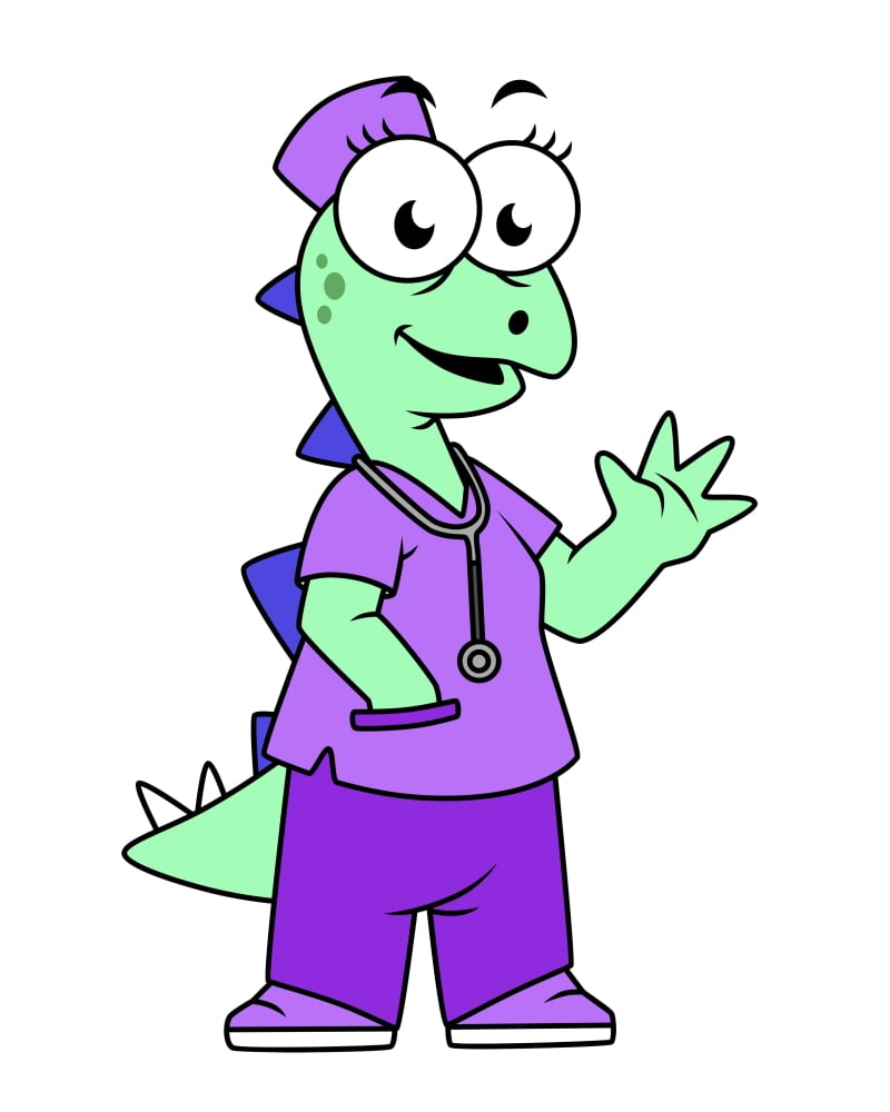 Illustration of a Stegosaurus nurse Canvas Art - Stocktrek Images (26 x 32)