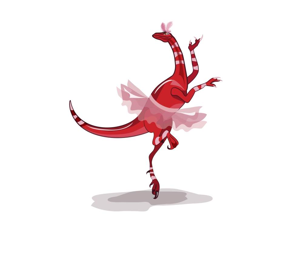 Illustration of a ballerina dancing raptor Canvas Art - Stocktrek Images (32 x 26)