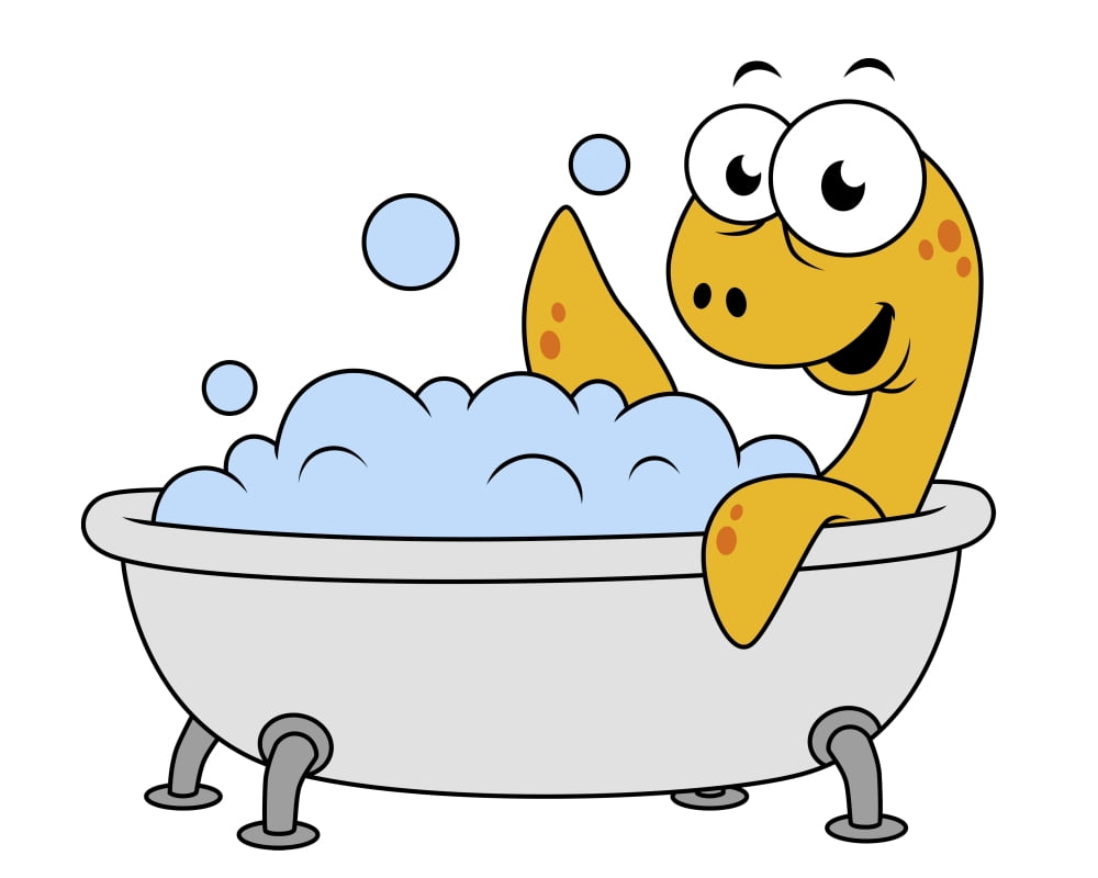 Illustration of a bathing Loch Ness Monster Canvas Art - Stocktrek Images (32 x 26)