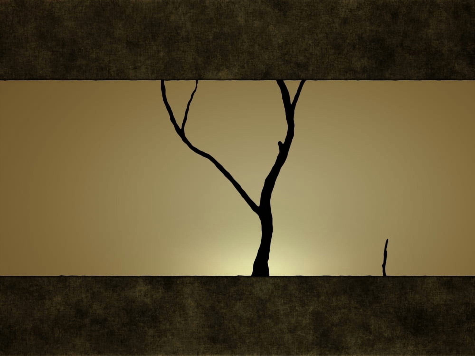 Illustration of a tree against a sunset Canvas Art - Vlad GerasimovStocktrek Images (17 x 13)