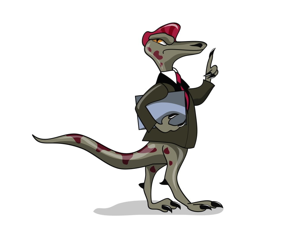 Illustration of an Iguanodon clerk Canvas Art - Stocktrek Images (16 x 13)