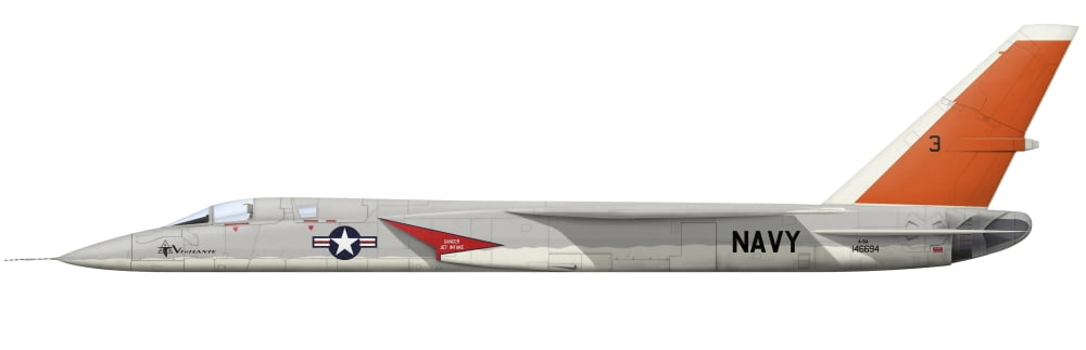 Illustration of the first production A-5A Vigilante Canvas Art - InkwormStocktrek Images (50 x 17)