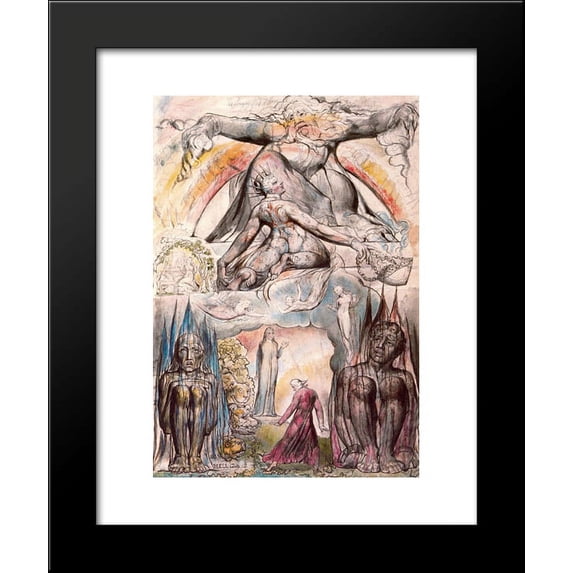 Illustration to Dante's Divine Comedy, Hell 20x24 Framed Art Print by Blake, ...