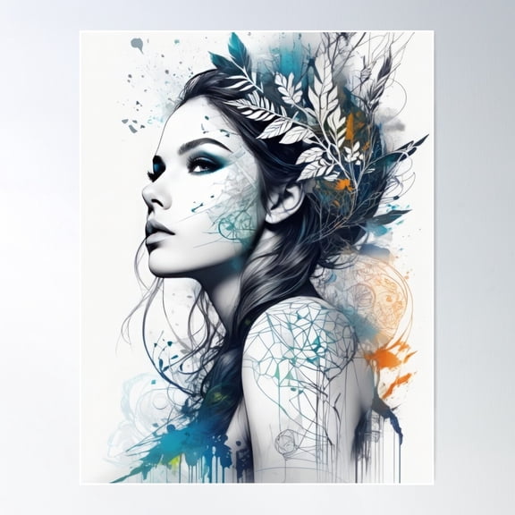 Illustrative Illusions 1 Poster Wall Art, Modern Wall Decor For Living Room Bedroom, 8x12 UNFRAMED