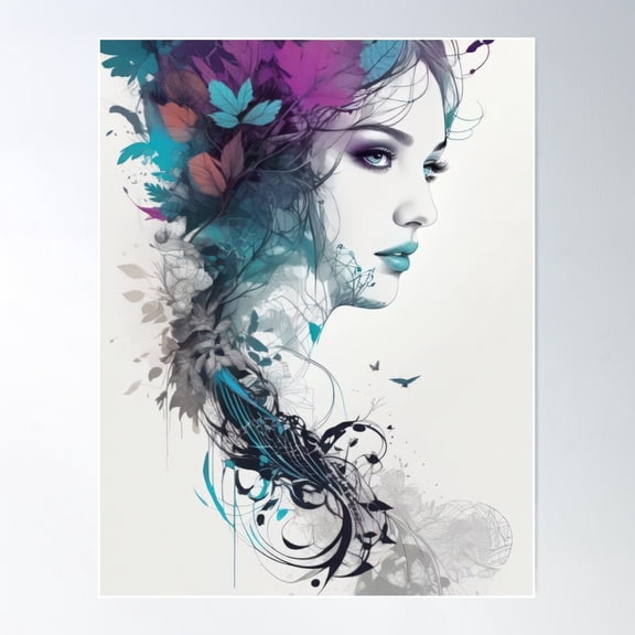 Illustrative Illusions 7 Poster Wall Art, Modern Wall Decor For Living Room Bedroom, 16x24 UNFRAMED