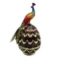 thumbnail image 1 of Illustrious Peaacock on Top of Decorated Enameled Egg Keepsake Box Figure, 1 of 3