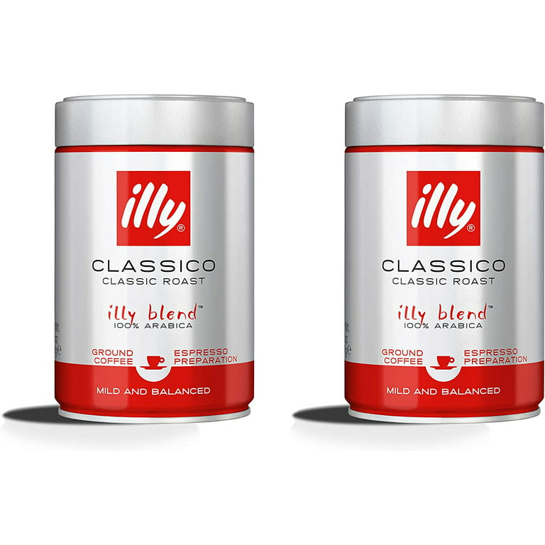 Illy Illy Blend Coffee, 100% Arabica, Beans, Classic Roast, Classico, Ground