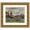 thumbnail image 1 of Ilmari Aalto 17x15 Gold Ornate Wood Frame and Double Matted Museum Art Print Titled - Storm (1915), 1 of 4