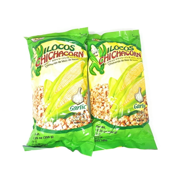 Ilocos Chichacorn Cornick Corn Nuts - Garlic Flavor, 12.35 oz (350g), 2 Pack